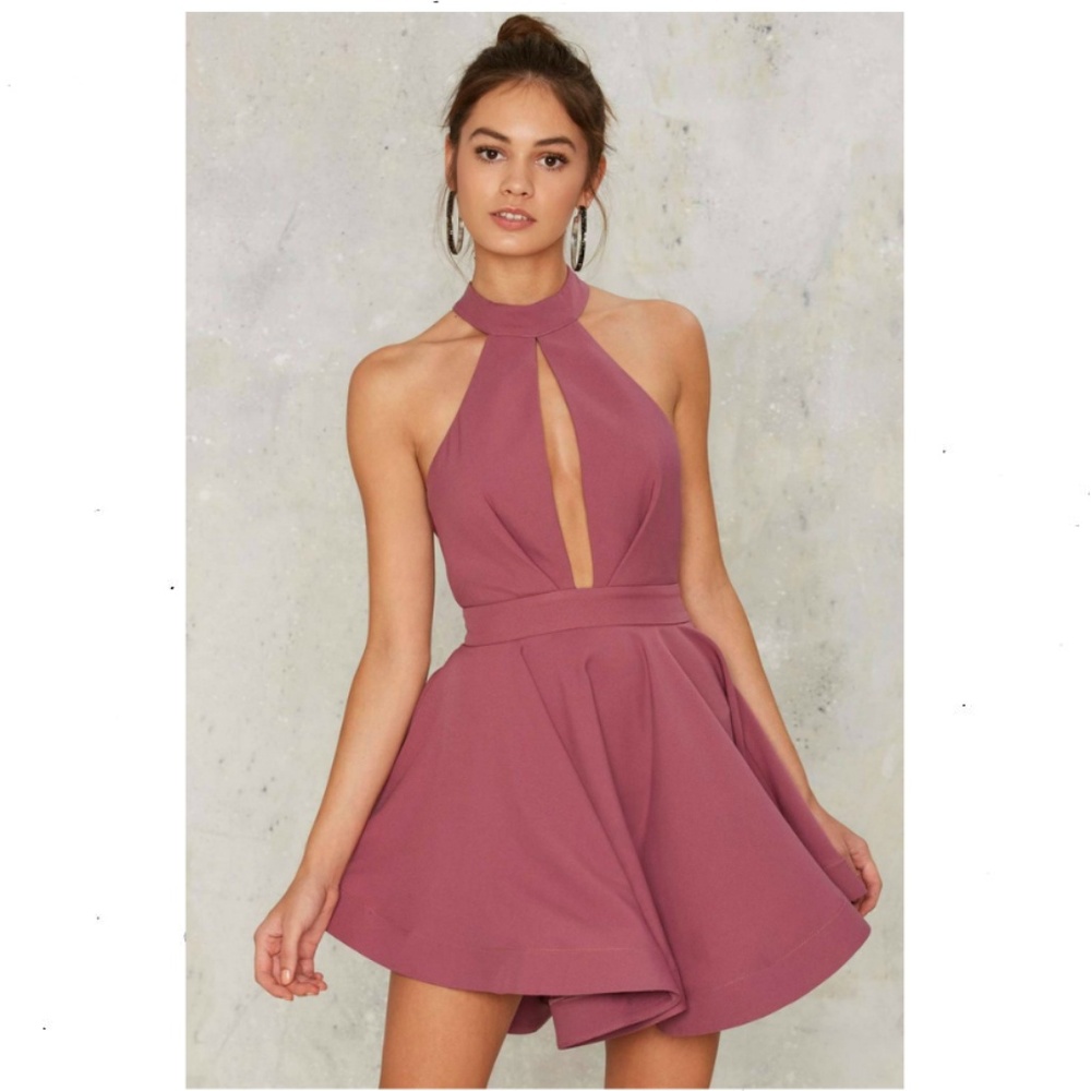 "Shanghai Surprise" NastyGal Backless Skater Dress - Picture 1 of 4